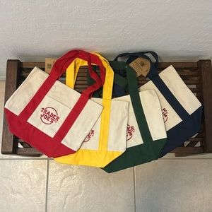 NWT Trader Joe’s mini canvas tote bundle of four